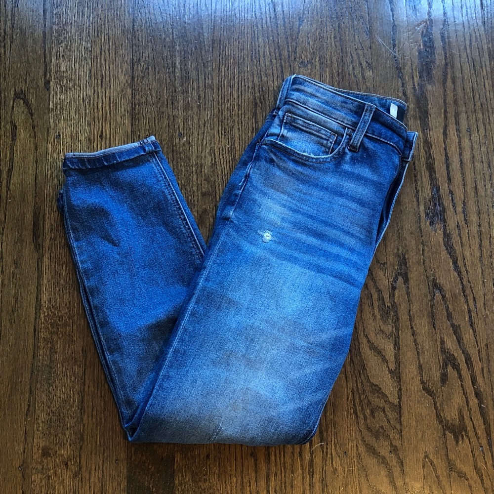 KUT Stretch Ankle Crop High Rise "Rachael" Fab Ab Mom Jean
